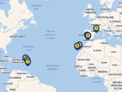 Mapa plavby