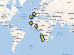 Mapa plavby